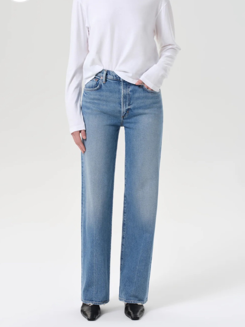Agolde Harper Raw Hem Straight Jeans